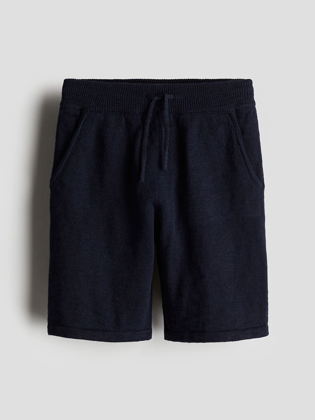 

H&M Fine-Knit Cotton Shorts, Blue