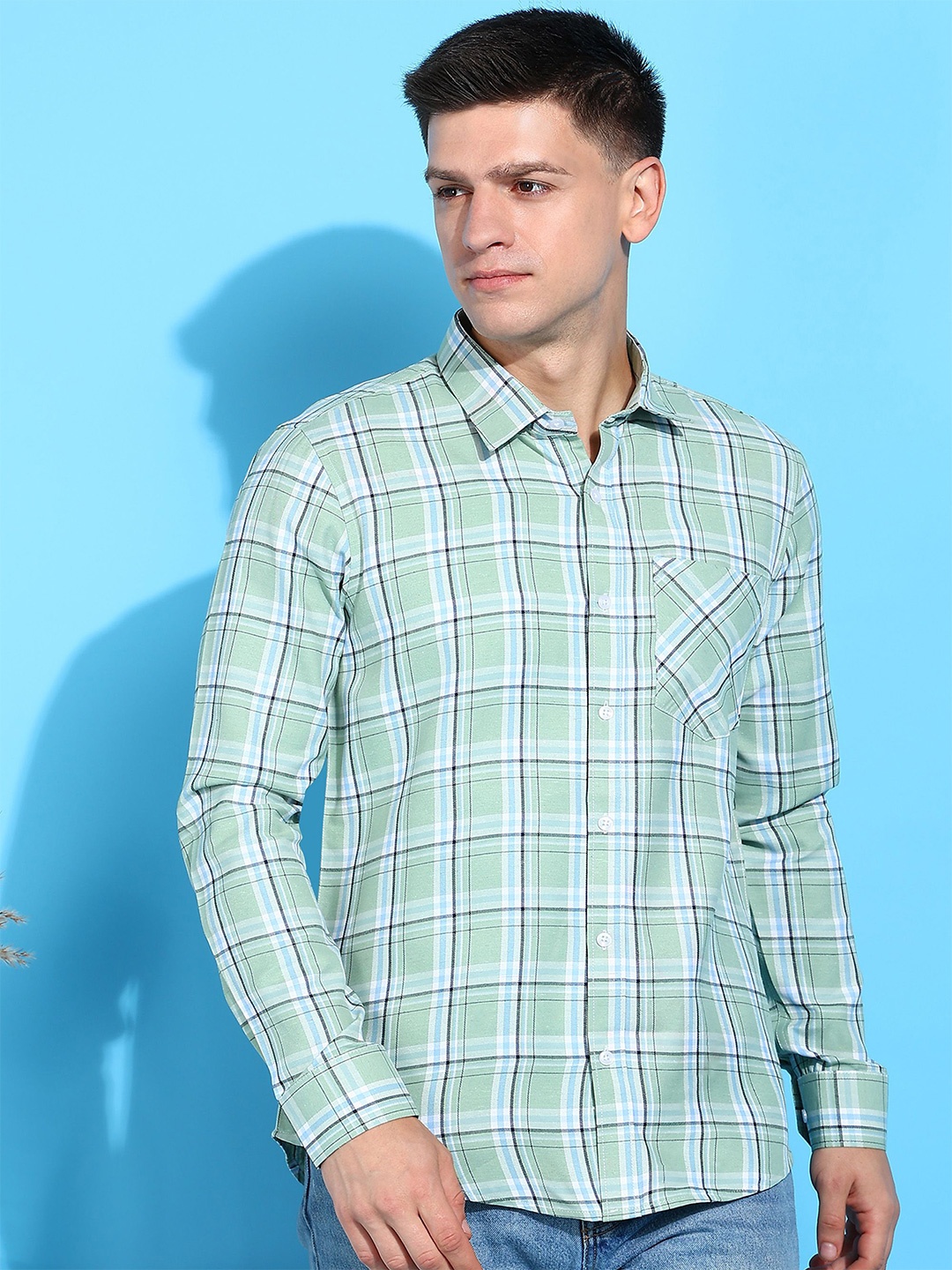 

Moda Rapido Men Classic Opaque Checked Casual Shirt, Multi