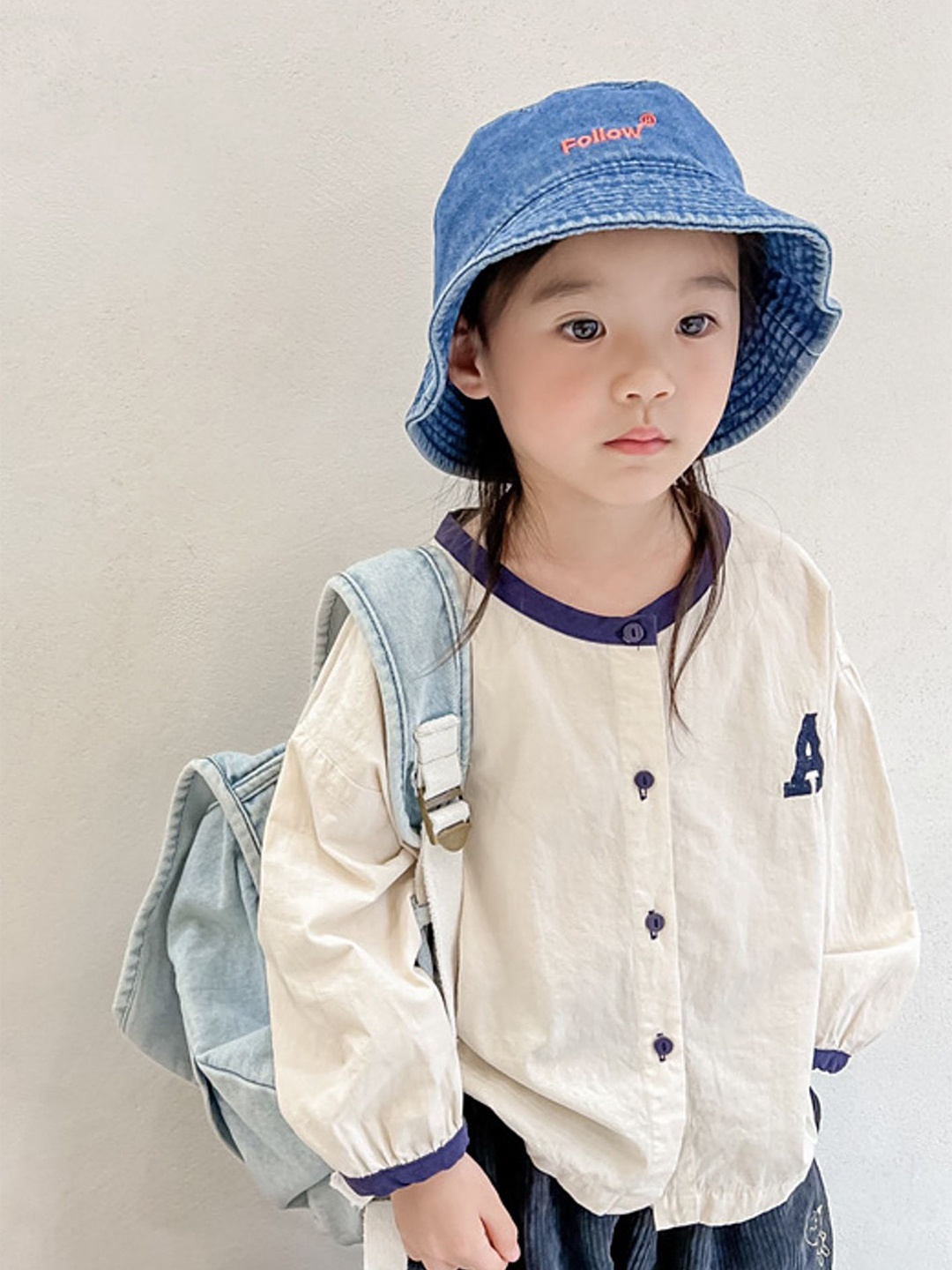 

LULU & SKY Girls Opaque Casual Shirt, Beige
