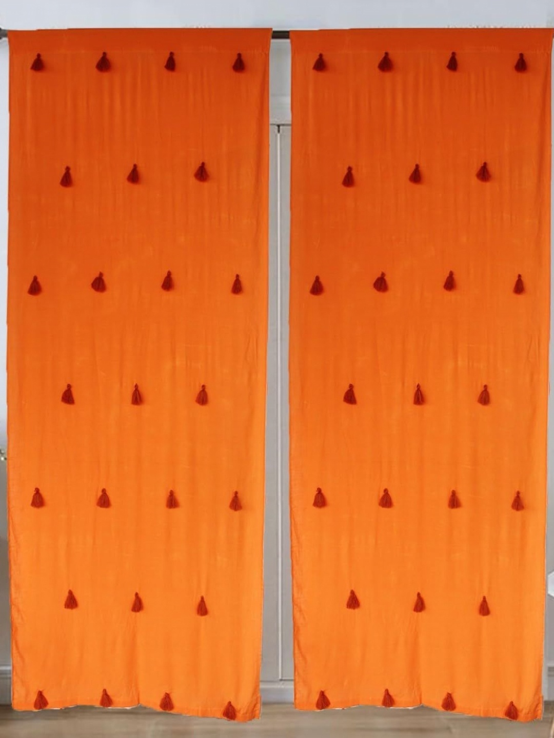 

Dekor World Multicoloured Set of 2 Embellished Sheer Door Curtain, Multi
