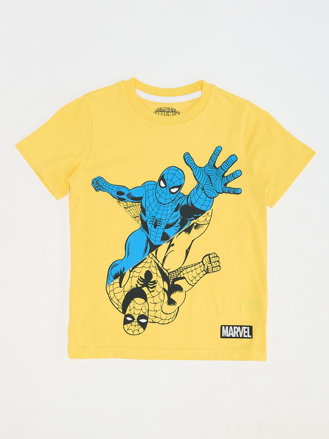 

Pantaloons Junior Boys Printed Hooded T-shirt, Yellow