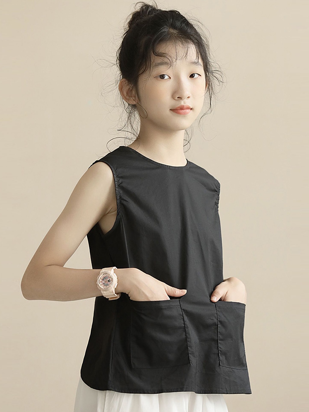 

LULU & SKY Cotton Top, Black