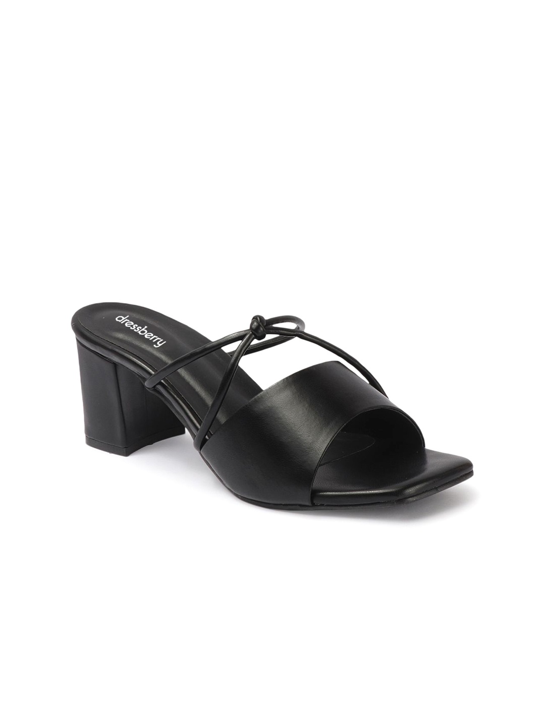 

DressBerry Party Block Sandals, Black
