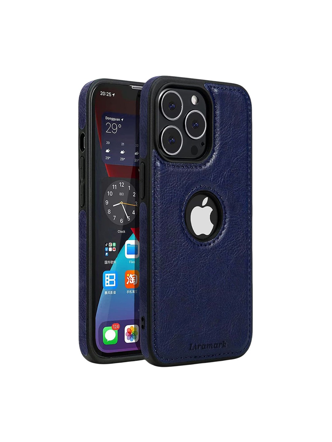 

LIRAMARK Solid Printed iPhone 13 Pro Max Back Case Mobile Accessories, Blue