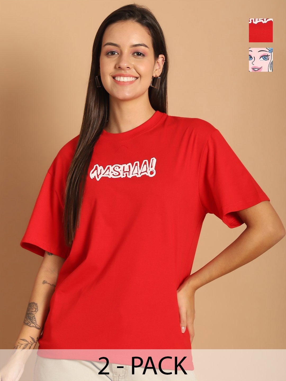 

Dreambe Women Printed T-shirt, Multi
