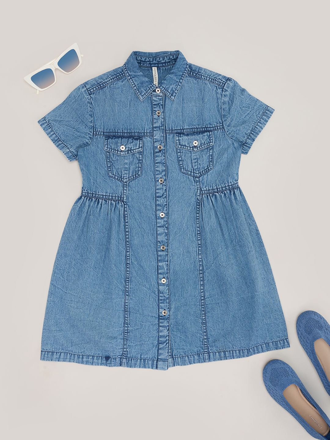 

Pantaloons Junior Shirt Dress, Blue