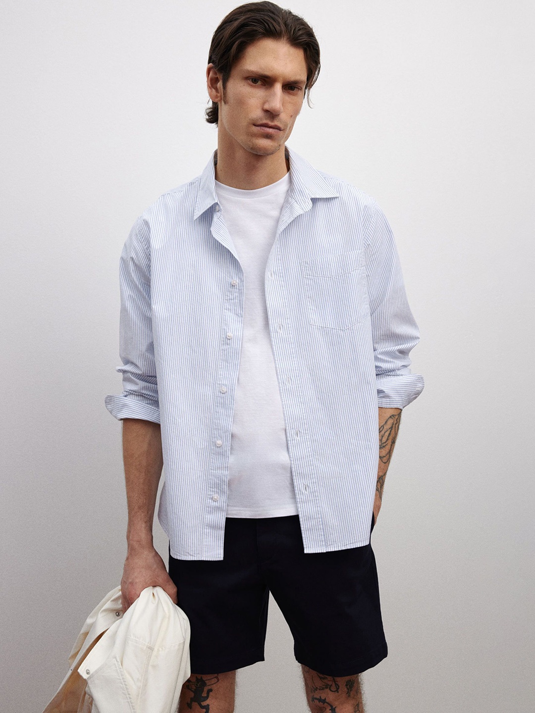 

H&M Regular Fit Chino Shorts, Blue