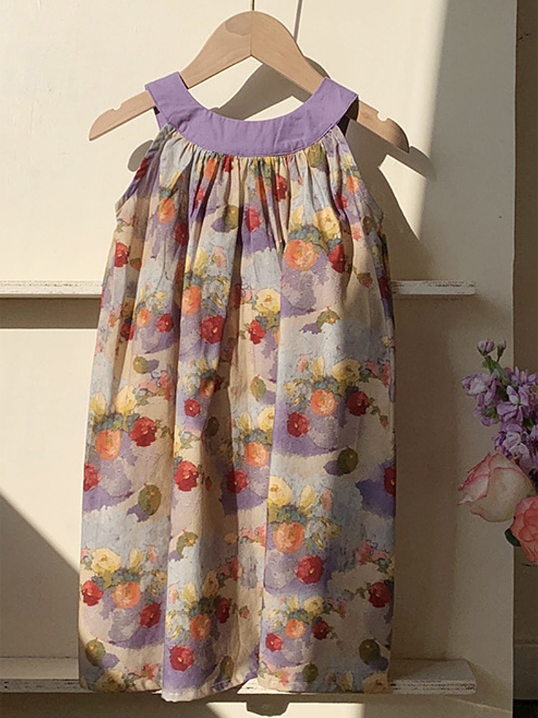 

LULU & SKY Floral Print A-Line Dress, Purple