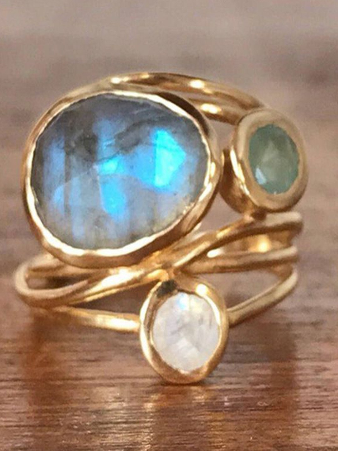 

Just Lil Things Stone Studded Finger Ring, Gold