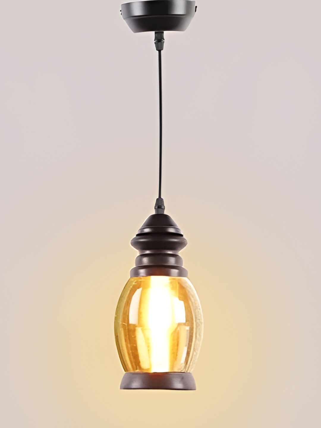 

GAUVIK Black Glass Ceiling Lamp