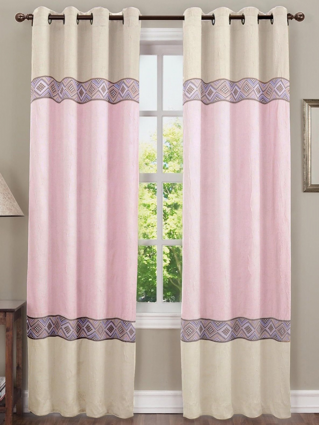 

Dekor World Multicoloured Set of 2 Door Curtain, Multi
