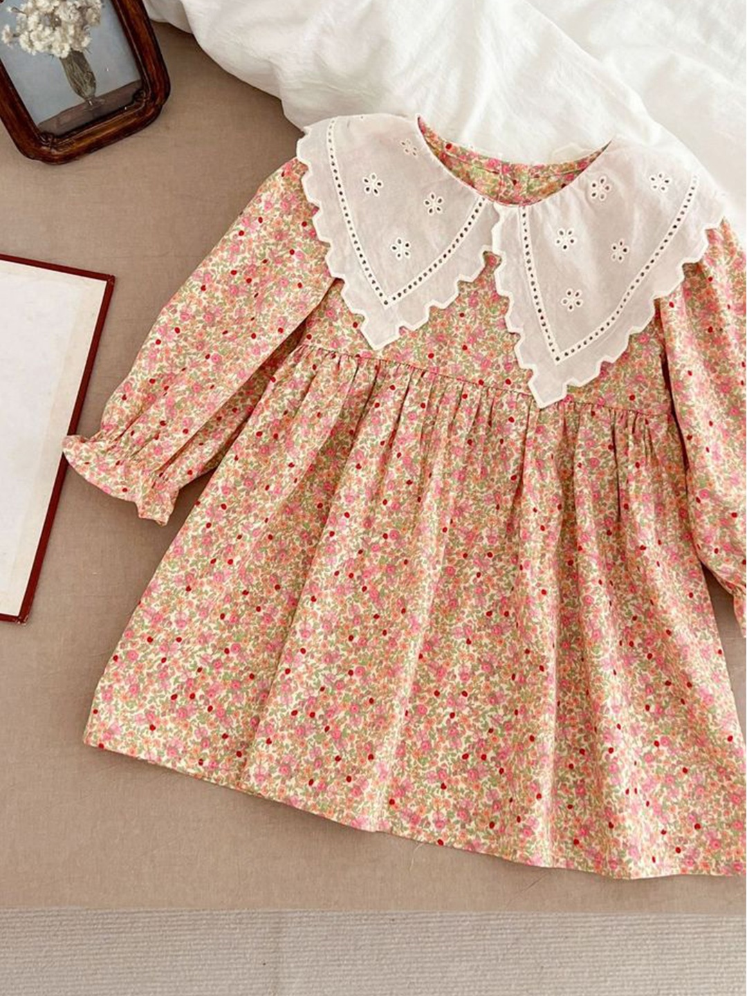 

LULU & SKY Floral Print Flared Sleeve A-Line Dress, Multi