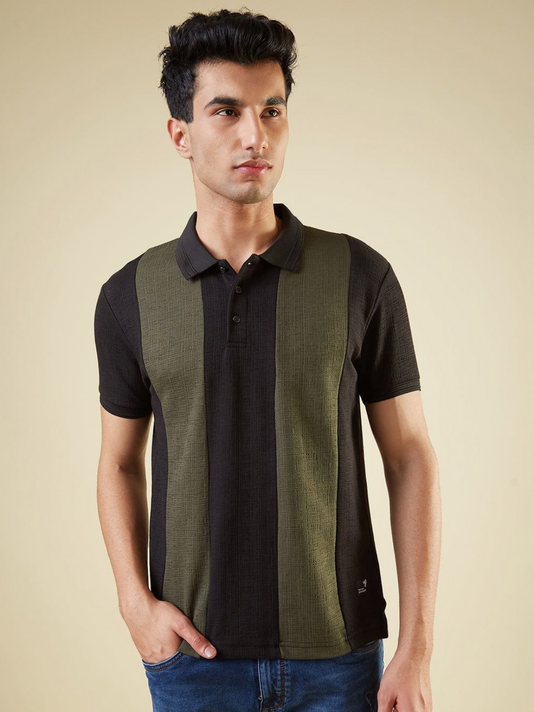 

Status Quo Men Polo Collar Pockets T-shirt, Multi
