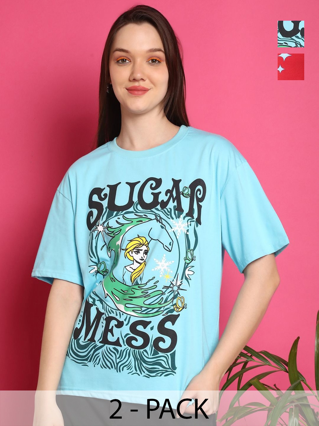 

Dreambe Women Printed T-shirt, Multi