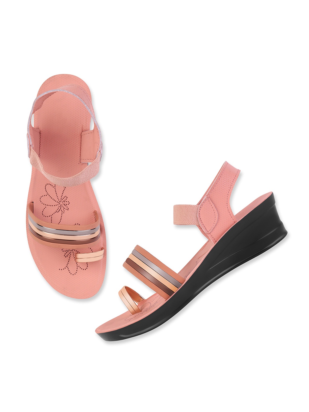 

PENNEN Women One Toe Flats, Peach