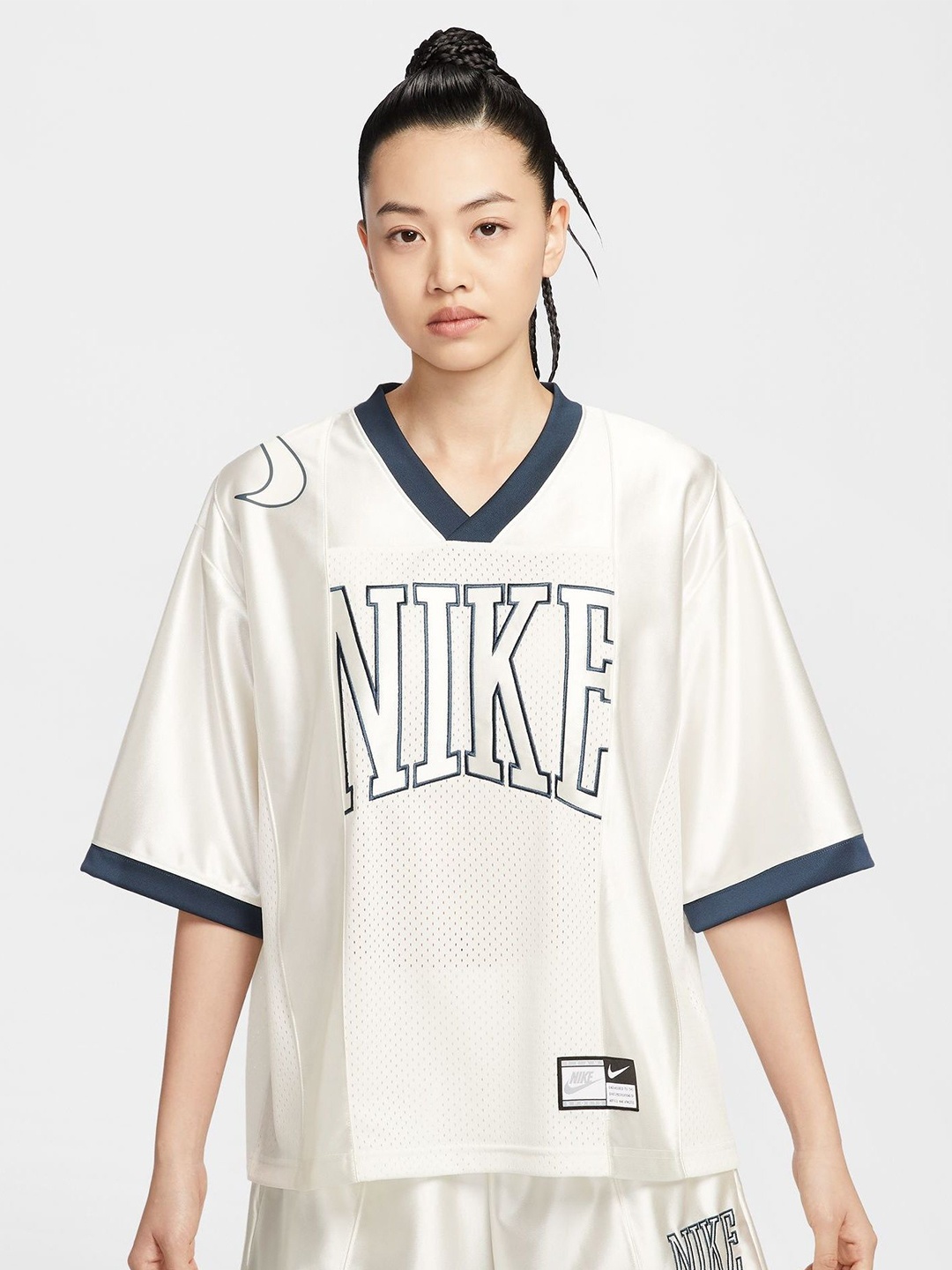 

Nike Sportswear Street Women's Oversized Short-Sleeve Graphic Jersey, White
