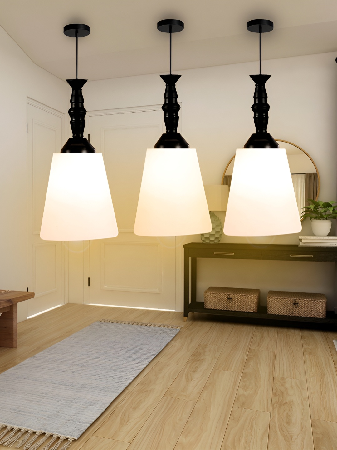 

GAUVIK White & Black Ceiling Lamp