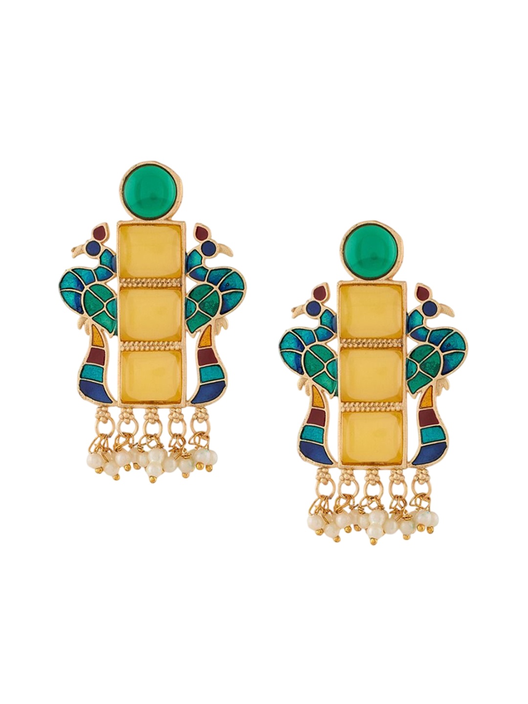 

Zaveri Pearls Contemporary Drop Earrings, Multi