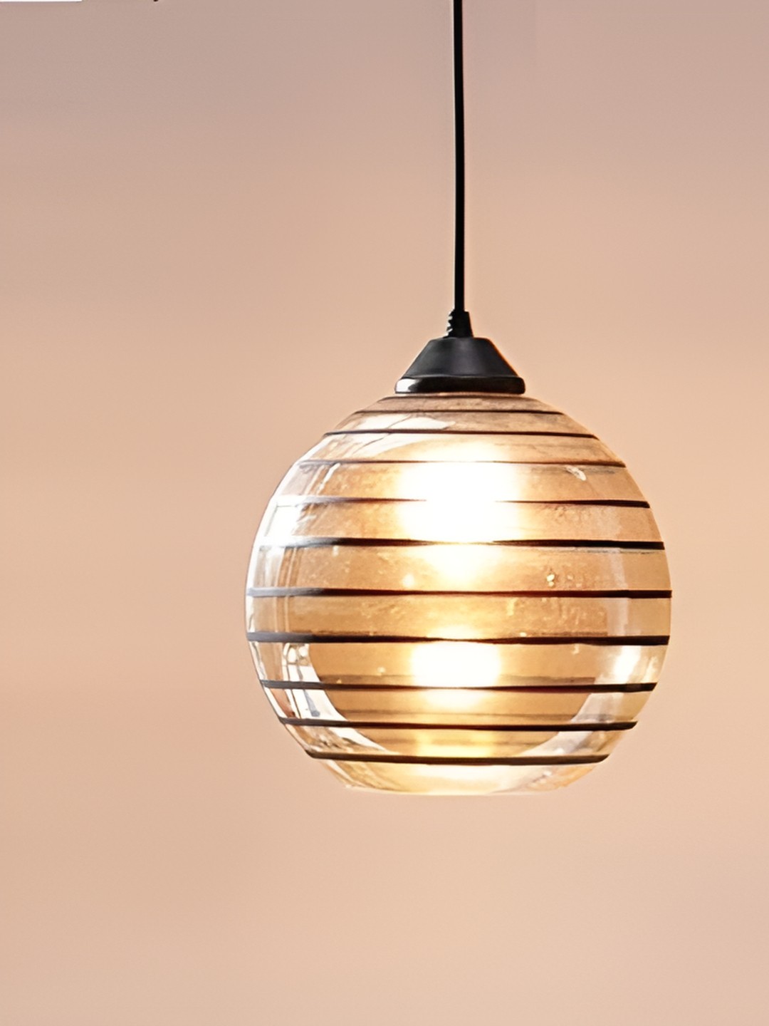 

GAUVIK Black Glass Ceiling Lamp