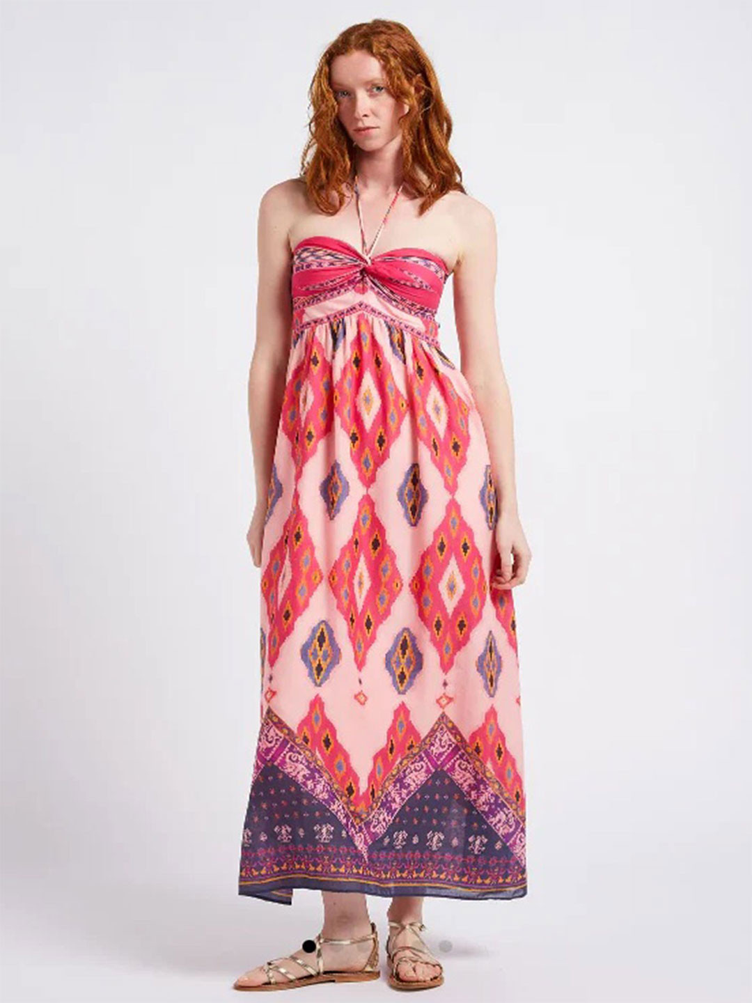 

LULU & SKY Ethnic Motifs Print Maxi Dress, Multi