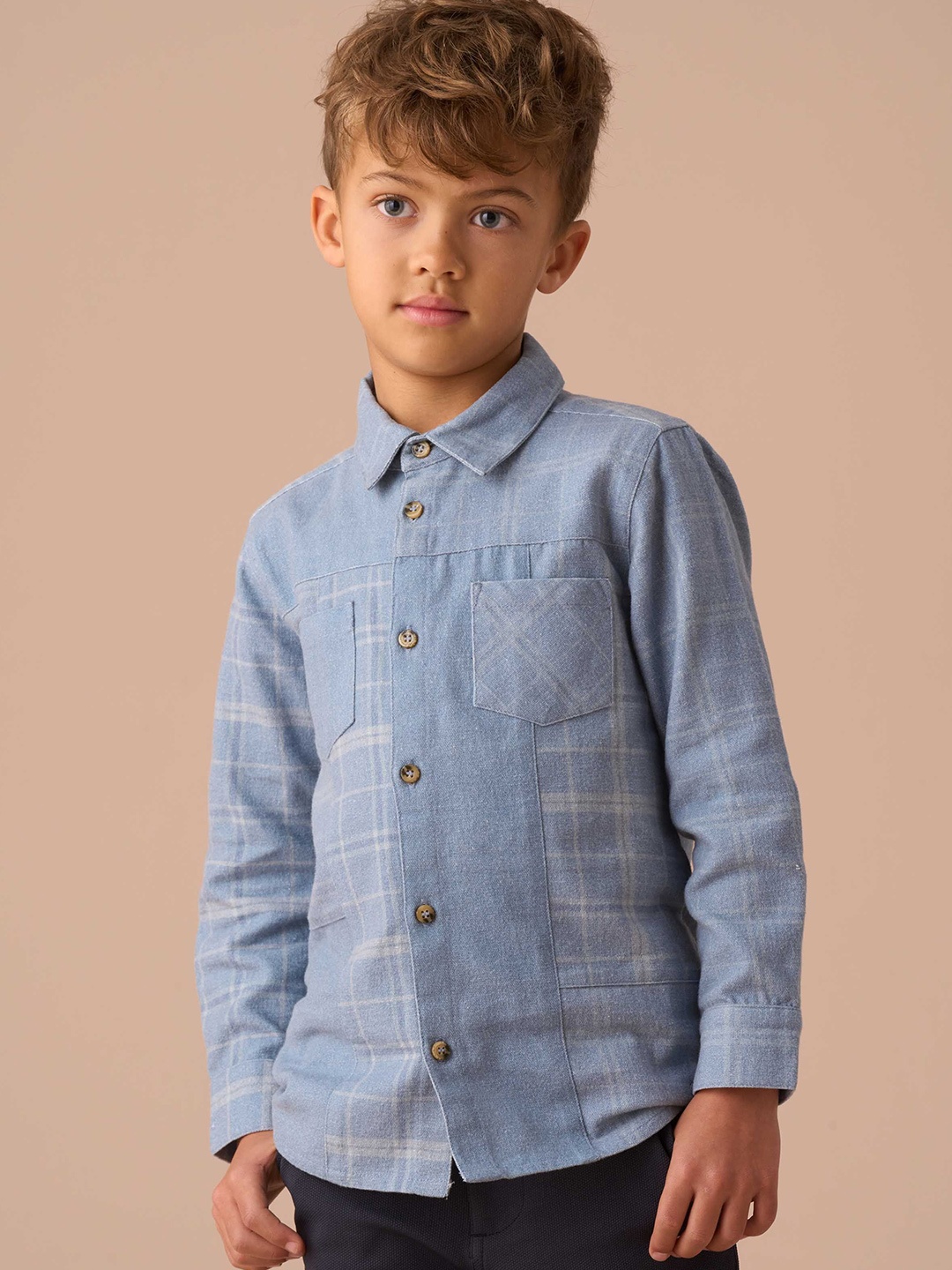 

Angel & Rocket Boys Opaque Casual Shirt, Blue