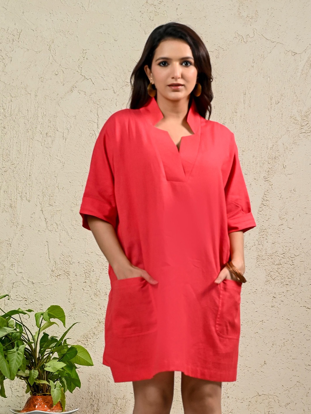 

INAAYA JAIPUR Kaftan Dress, Red