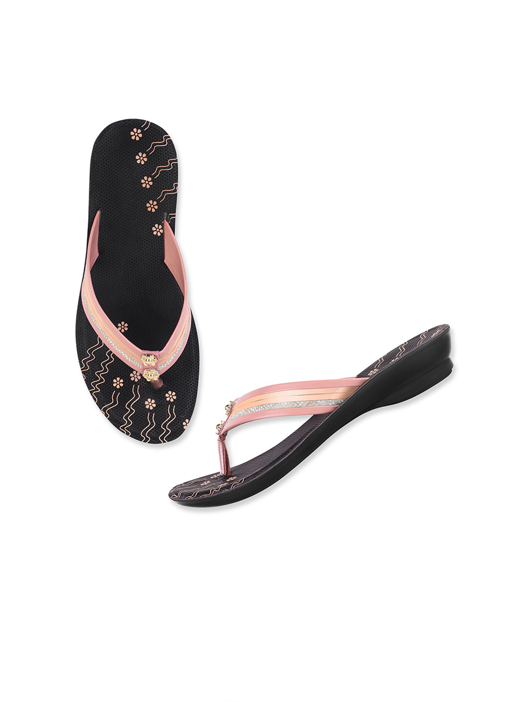 

PENNEN Women One Toe Flats, Peach