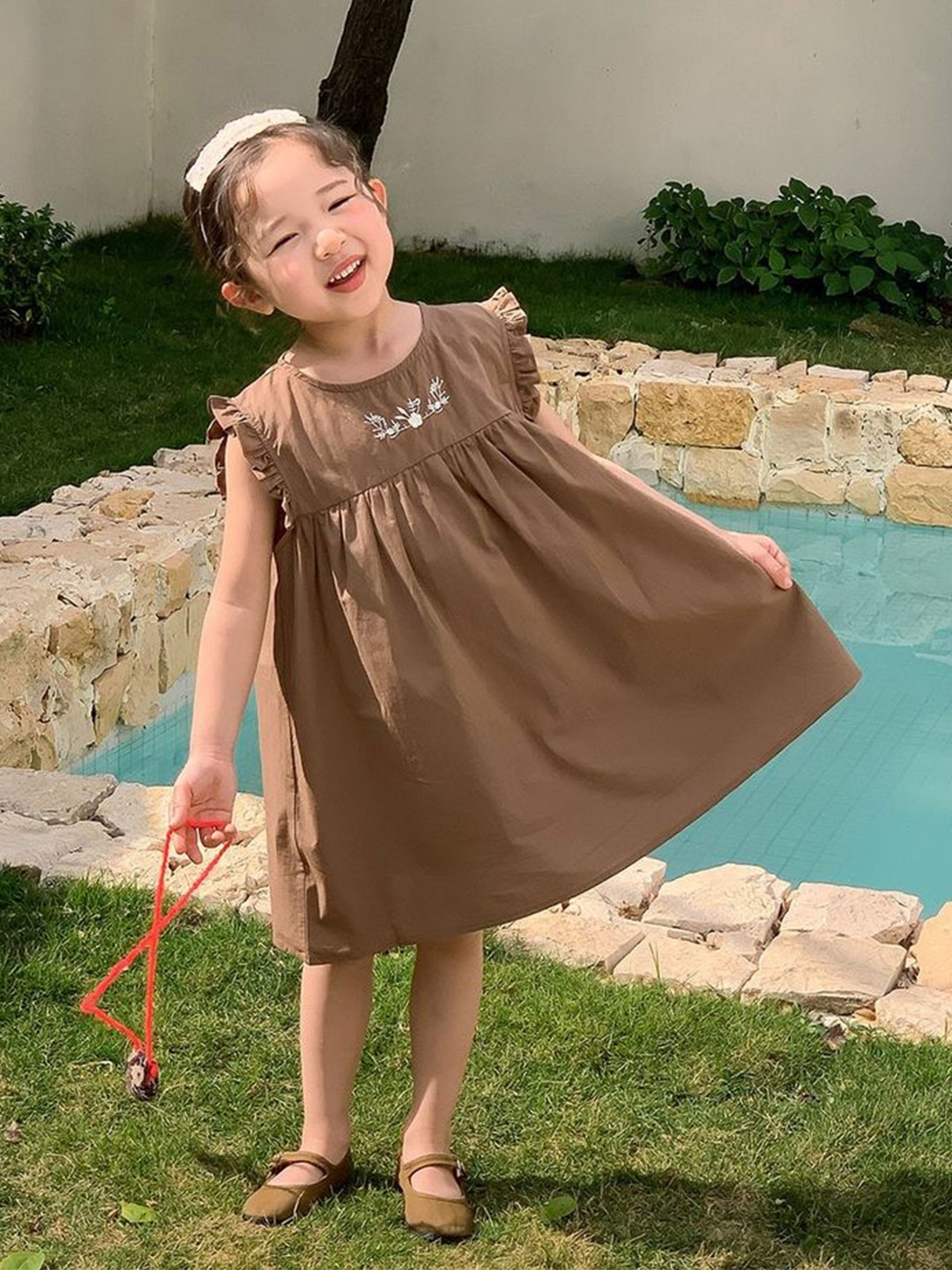 

LULU & SKY A-Line Dress, Brown