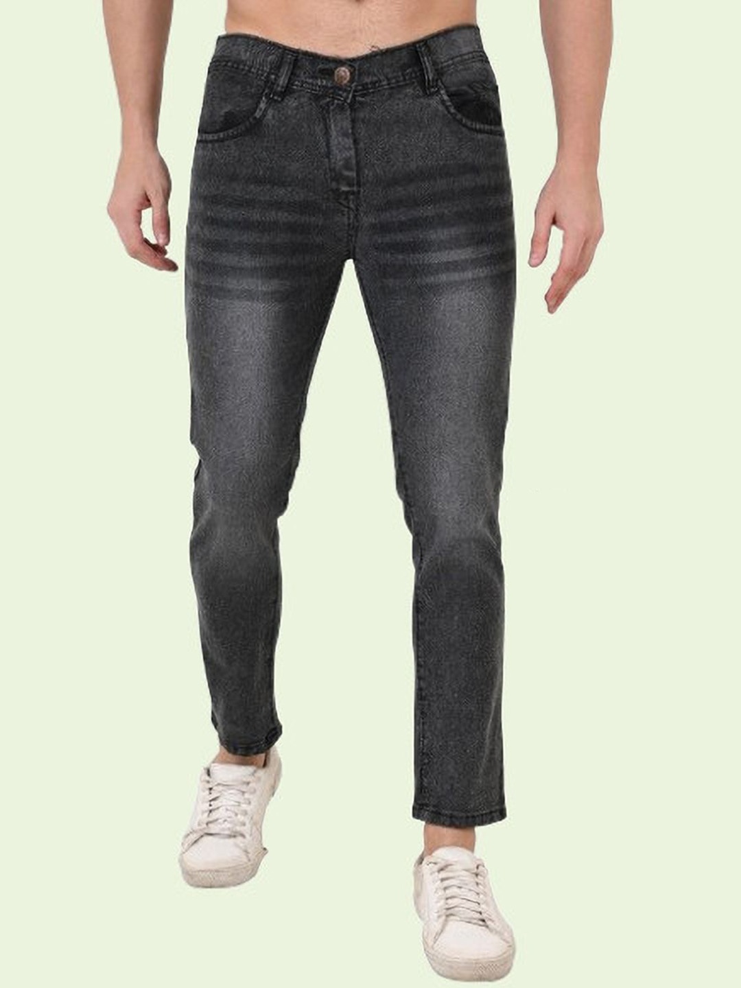 

COMFITS Men Classic Heavy Fade Stretchable Jeans, Grey