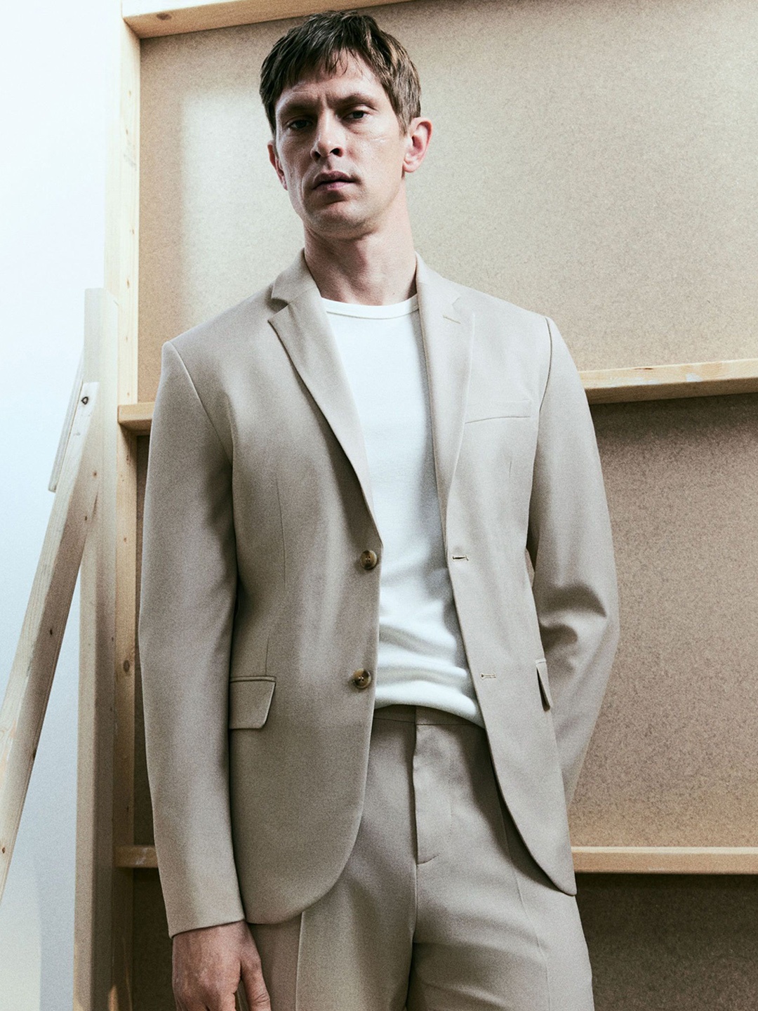 

H&M Slim Fit Jacket, Beige