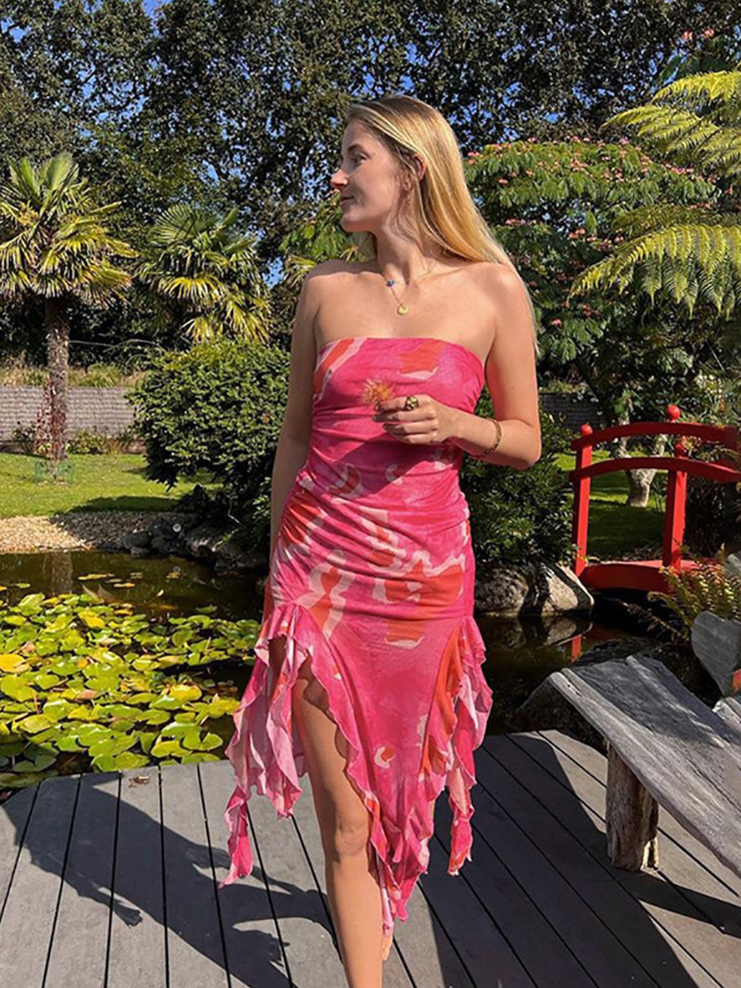 

StyleCast x Revolte Print Bodycon Dress, Pink