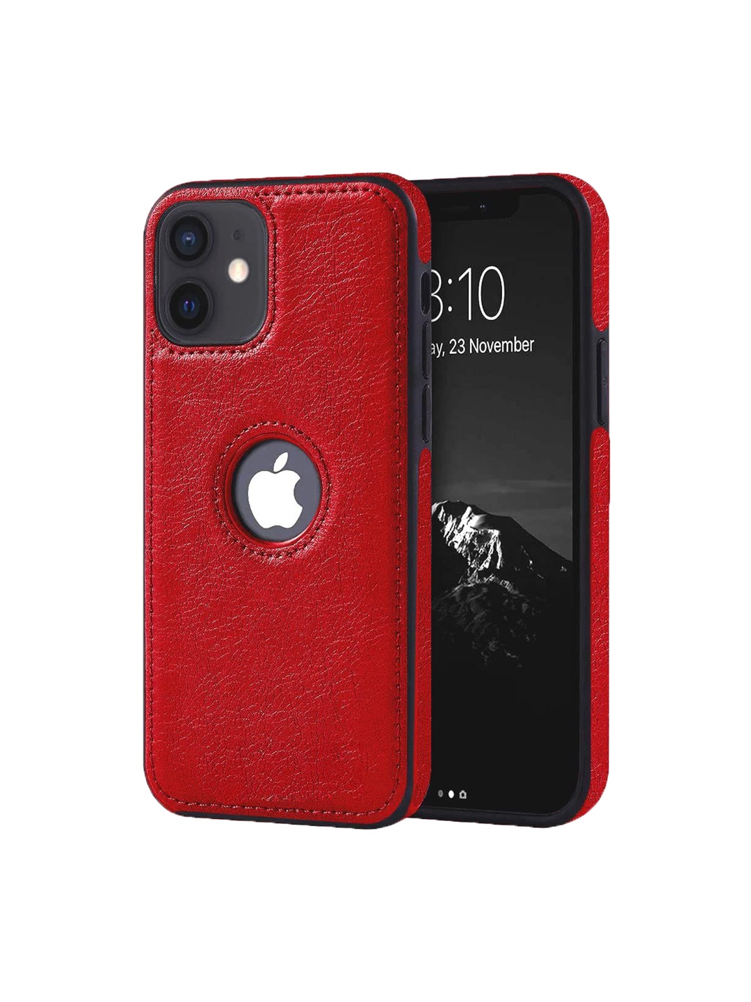 

LIRAMARK Solid Printed iPhone 12 Mini Back Case Mobile Accessories, Red
