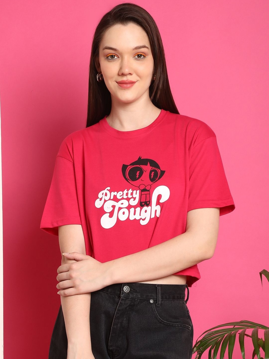 

Dreambe Women Printed T-shirt, Pink