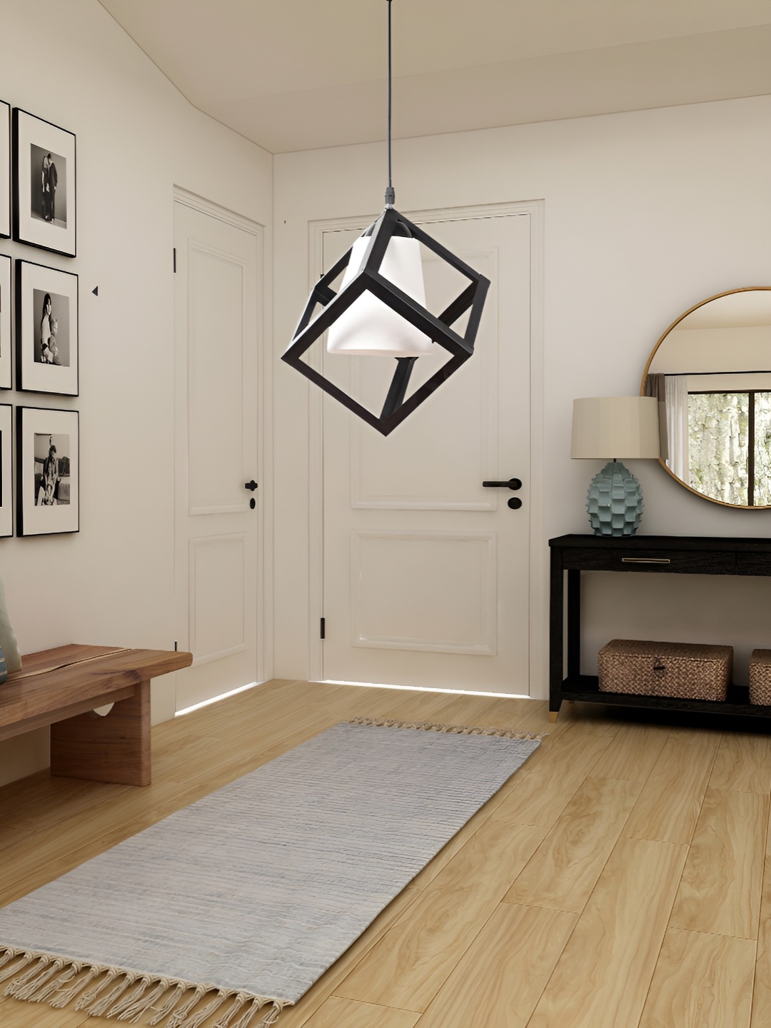 

GAUVIK Black Glass Ceiling Lamp