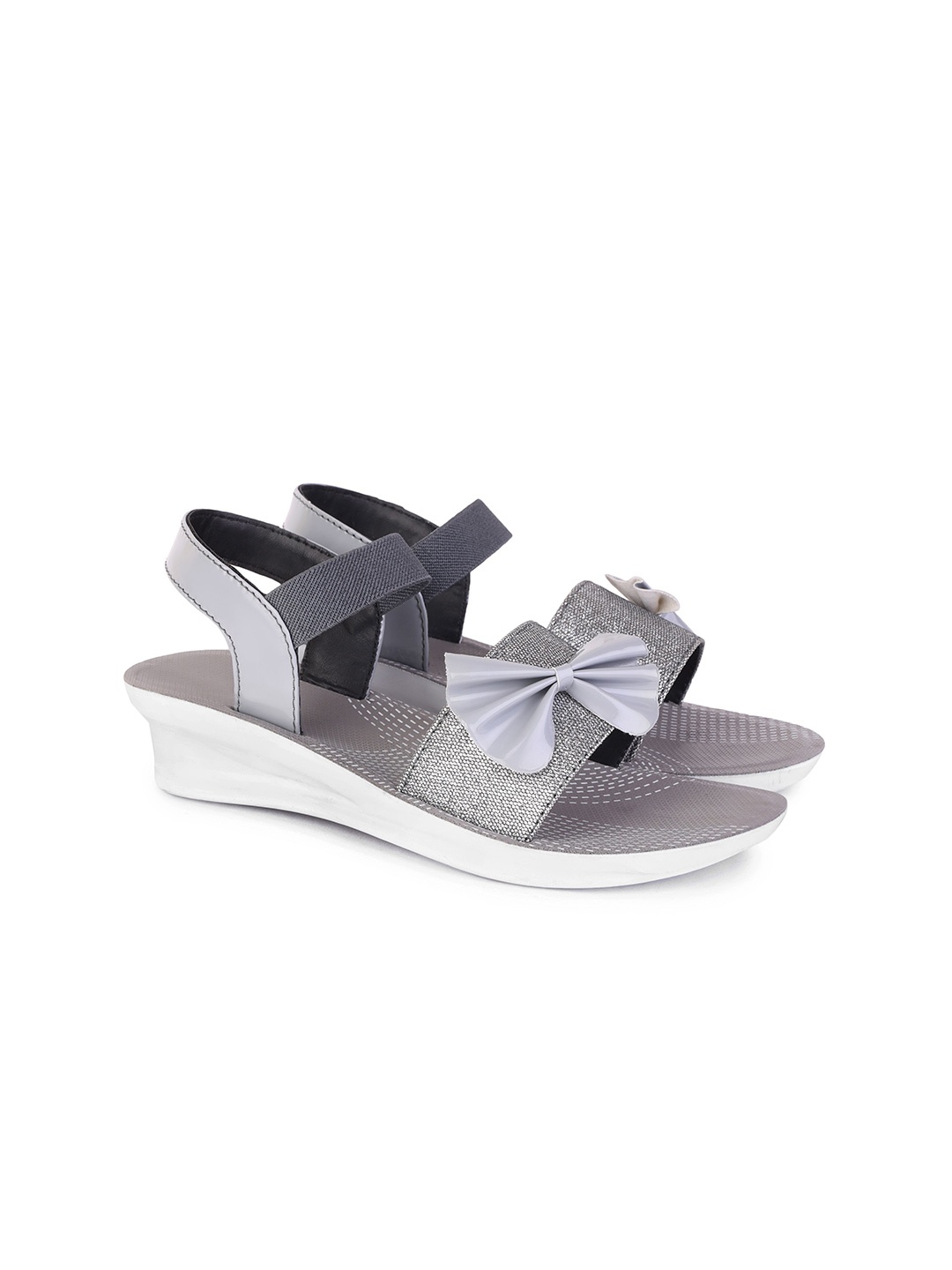 

PENNEN Women Open Toe Flats, Grey