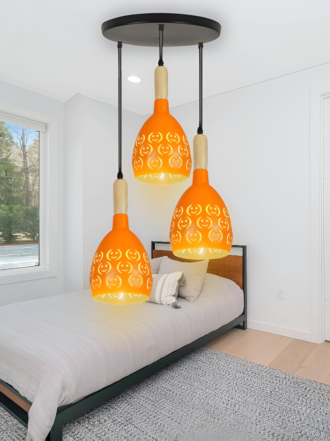 

GAUVIK Orange Aluminium Ceiling Lamp