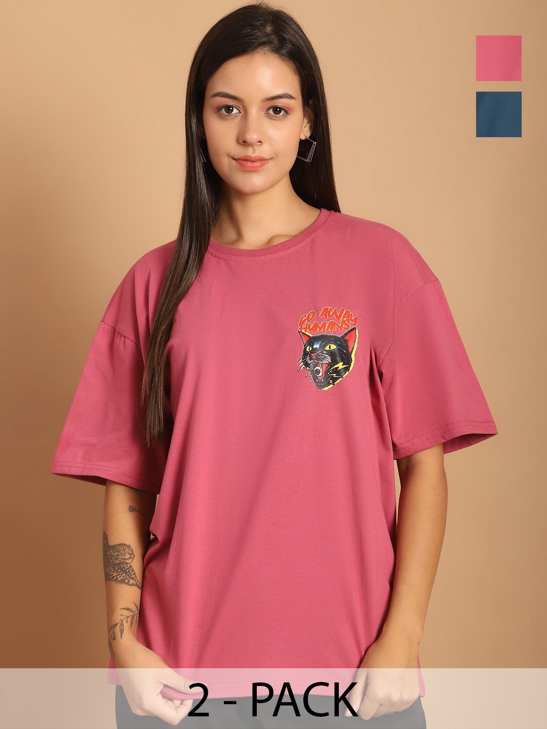 

Dreambe Women Printed T-shirt, Multi