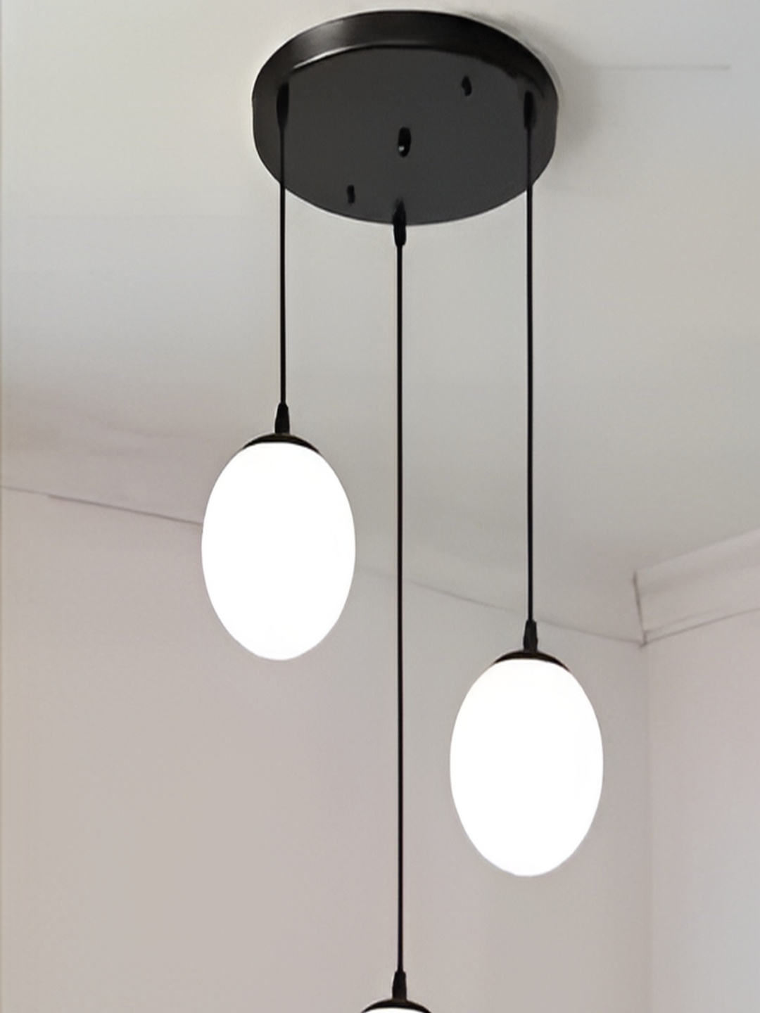 

GAUVIK Black Glass Ceiling Lamp
