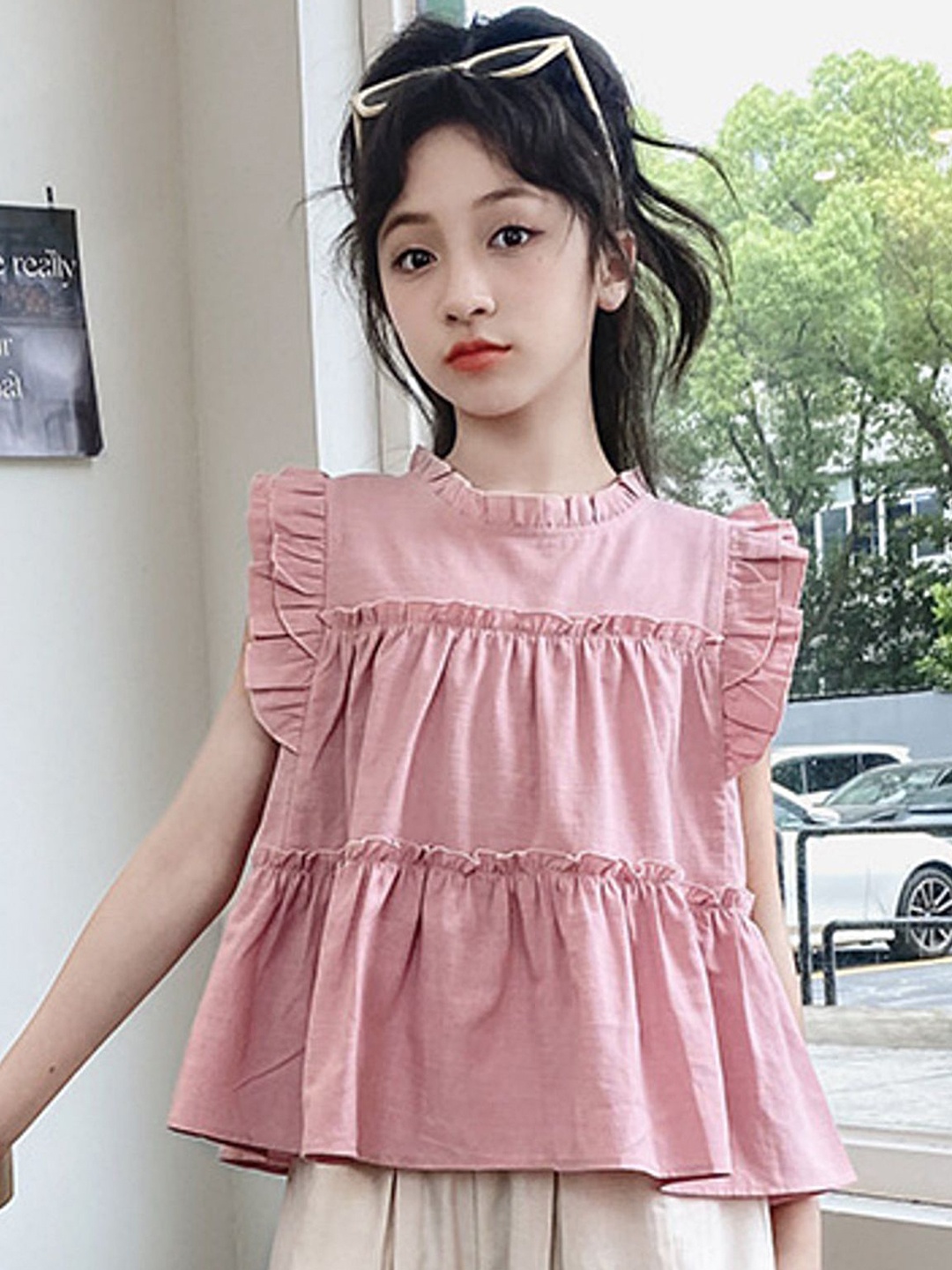 

LULU & SKY Cotton Top, Pink