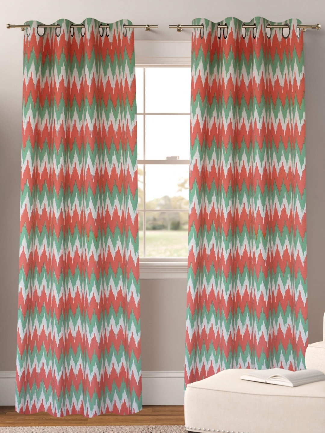 

Dekor World Multicoloured Set of 2 Door Curtain, Multi
