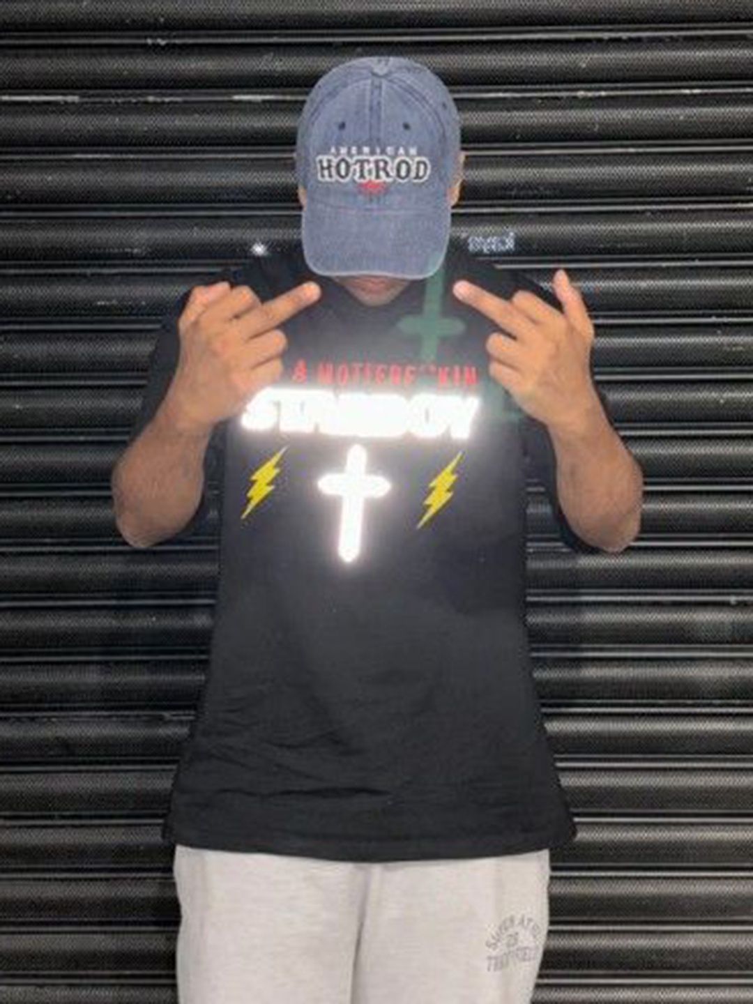 

Fmagnet Clothing The Weeknd Starboy Reflective T-Shirt, Black