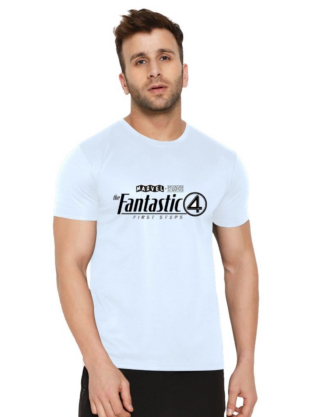 

SHUBHAM DESIGNER GALLERY Men Typography Printed Applique T-shirt, White
