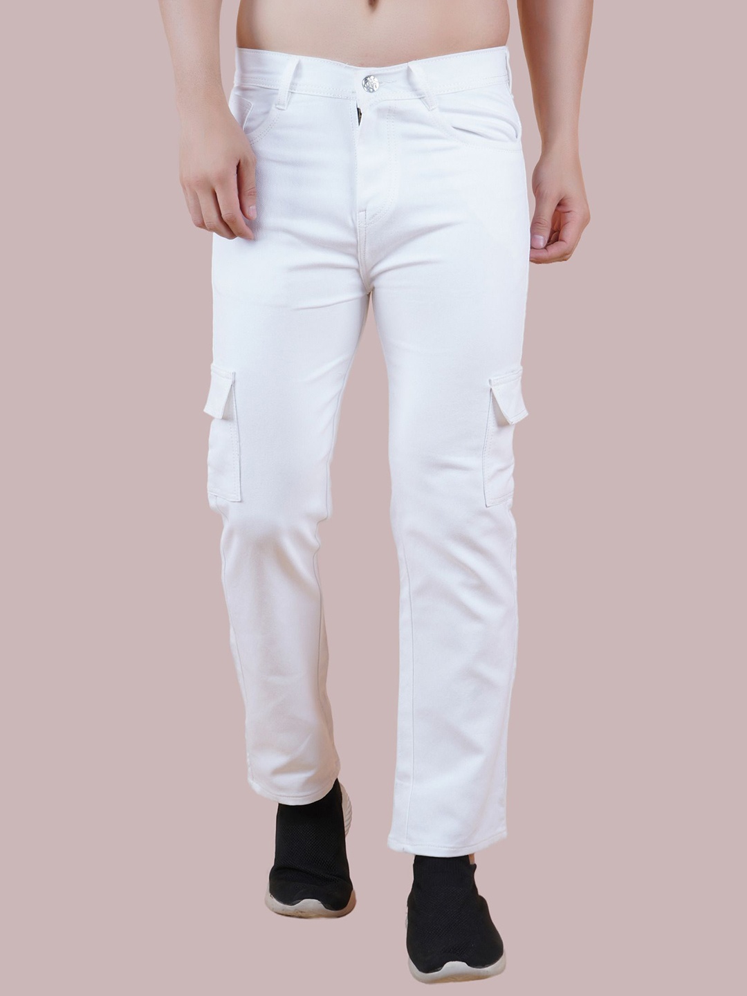 

COMFITS Men Classic Highly Distressed Stretchable Jeans, White
