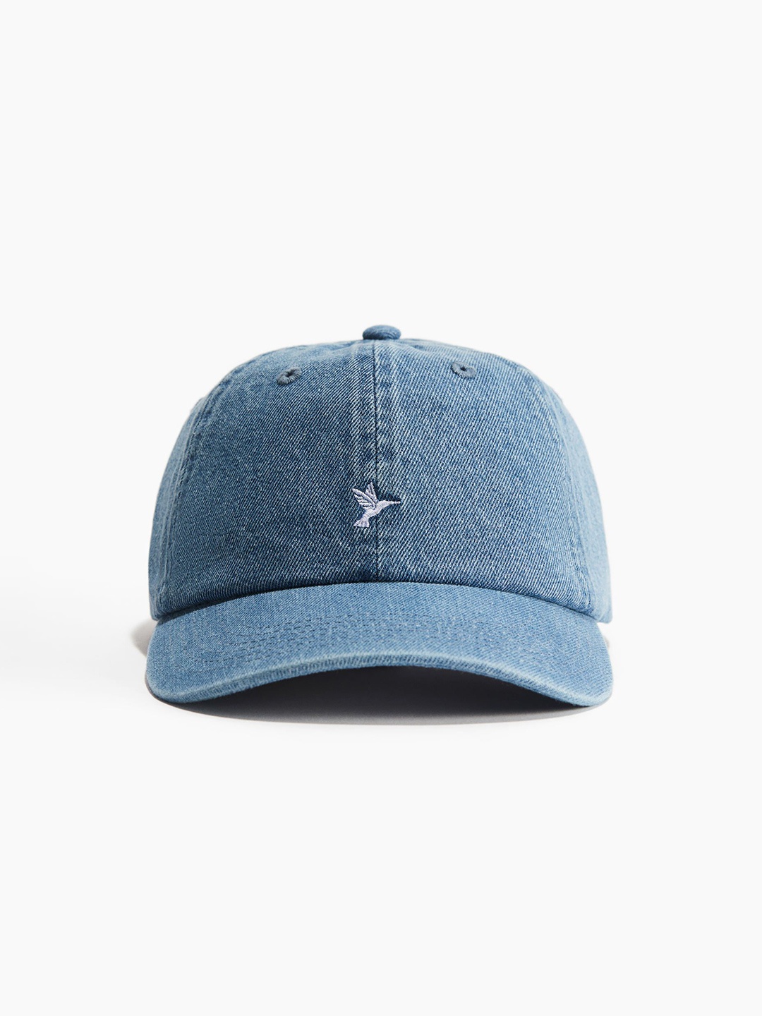 

H&M Embroidered-Motif Cotton Cap, Blue