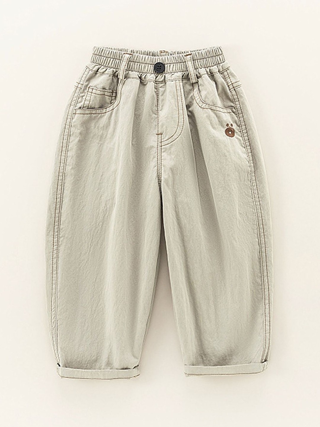 

LULU & SKY Unisex Kids High-Rise Low Distress Jeans, Grey