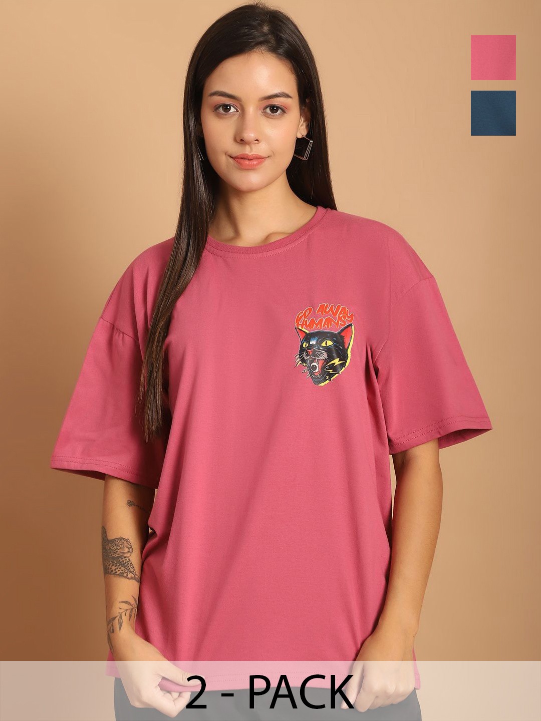 

Dreambe Women Printed T-shirt, Multi