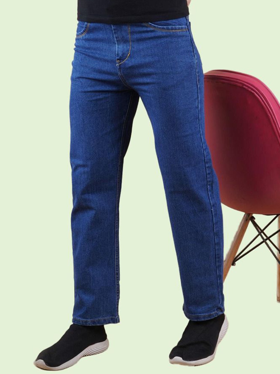 

COMFITS Men Classic Slash Knee Stretchable Jeans, Blue