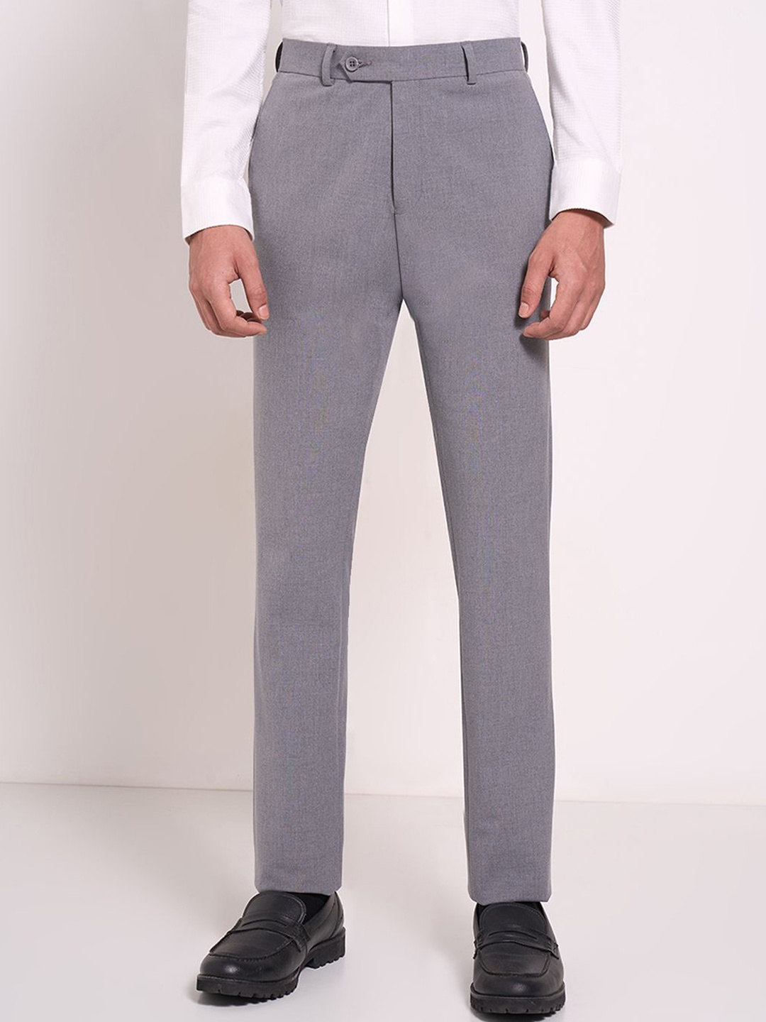 

Peregrine by Pantaloons Men Slim Fit Trousers, Grey