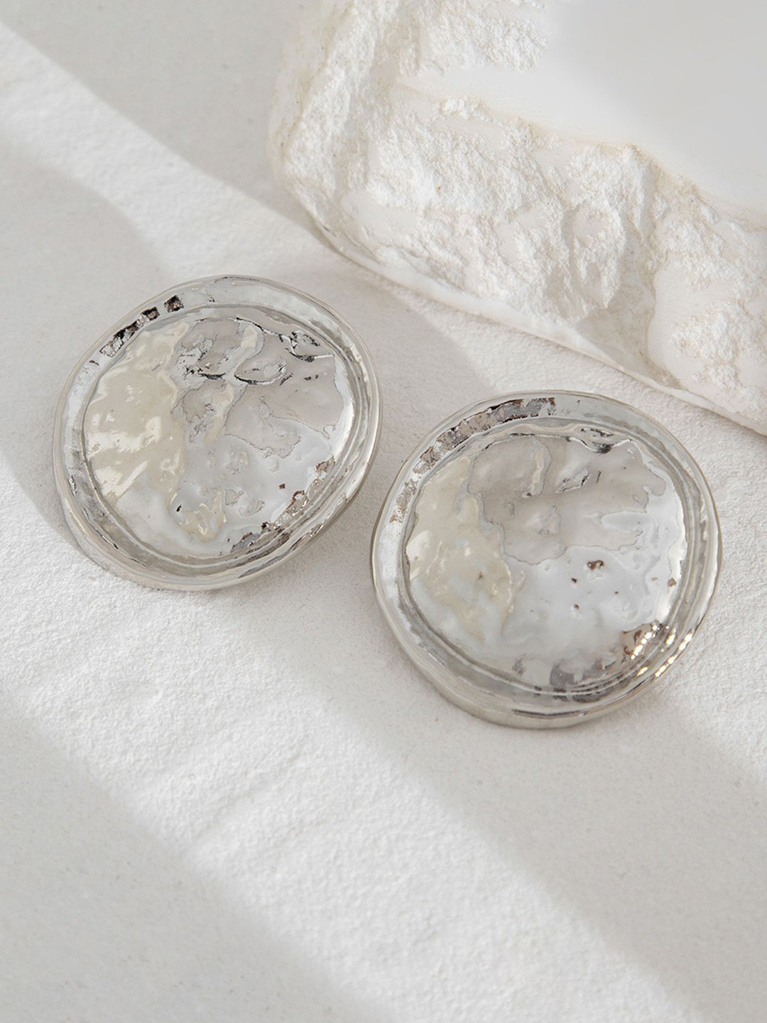 

LULU & SKY Contemporary Studs Earrings, White