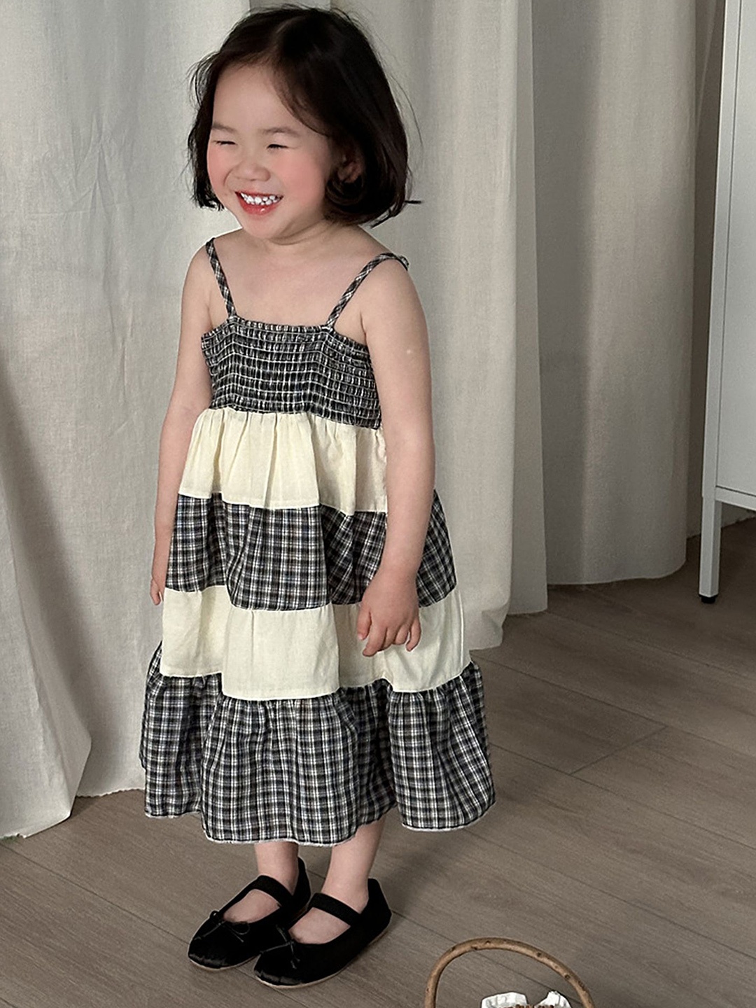 

LULU & SKY Striped A-Line Dress, Black